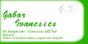 gabor ivancsics business card